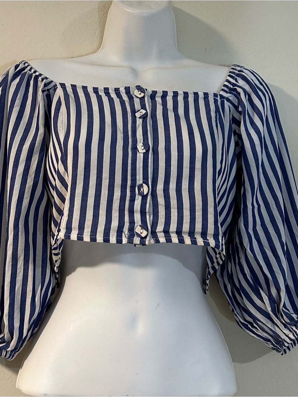 Forever 21 Blue and White Vertical Stripes